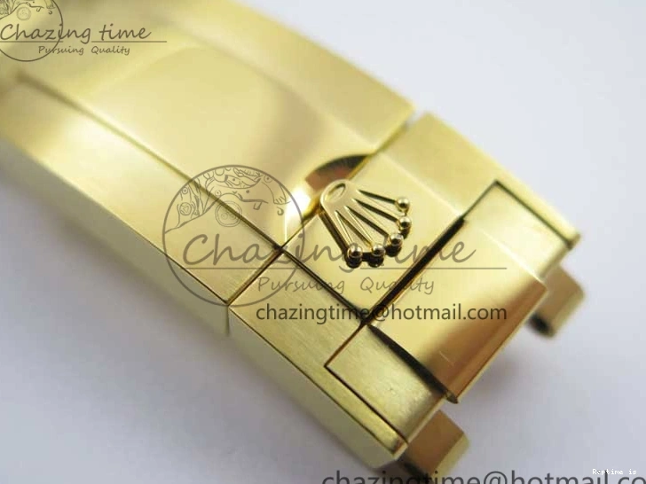 0109 Daytona 116589RBOW YG Rainbow Crystal BLF Best Edition Black Dial on YG Bracelet A SmoothTexture 3175